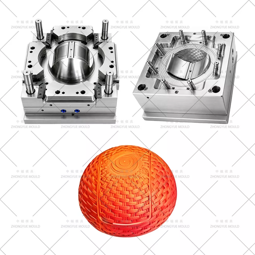 5L ラウンド籐ダストボックス蓋型